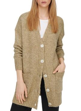 Chaqueta Only Airy Life Botones para Mujer Camel