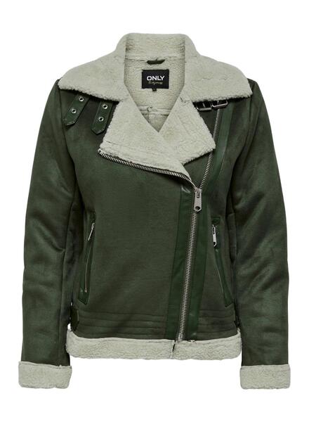 Chaqueta Diana Biker Aviator para Verde