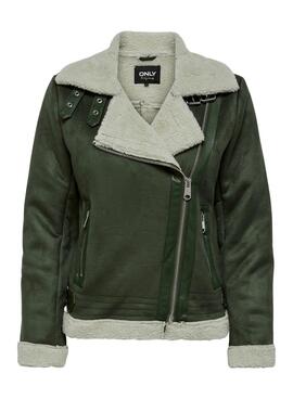 Chaqueta Only Diana Biker Aviator para Mujer Verde