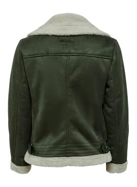 Chaqueta Only Diana Biker Aviator para Mujer Verde