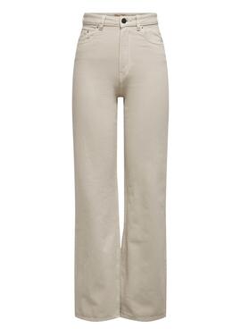 Pantalón Vaquero Only Camille Extra Beige Mujer