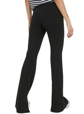 Pantalón Tommy Jeans Flare Negro Para Mujer