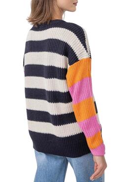 Jersey Only Nicci Mix Stripe Negro Para Mujer