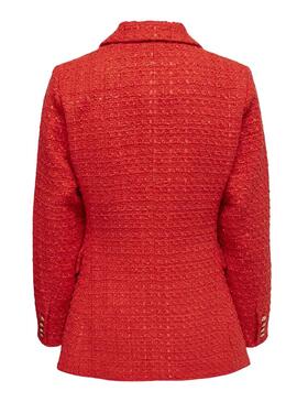 Blazer Only Kennedy Boucle Naranja Para Mujer