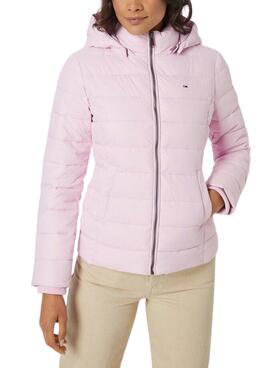 Chaqueta Tommy Jeans Basic Rosa Para Mujer