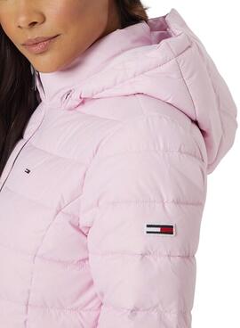 Chaqueta Tommy Jeans Basic Rosa Para Mujer