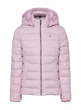 Chaqueta Tommy Jeans Basic Rosa Para Mujer