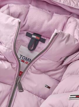 Chaqueta Tommy Jeans Basic Rosa Para Mujer