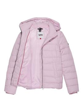 Chaqueta Tommy Jeans Basic Rosa Para Mujer