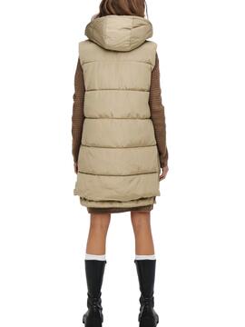 Chaleco Only Nora Puffer Beige Para Mujer