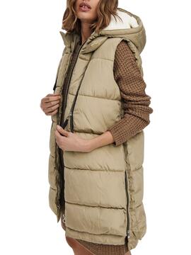 Chaleco Only Nora Puffer Beige Para Mujer