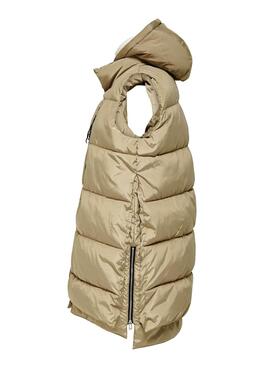 Chaleco Only Nora Puffer Beige Para Mujer