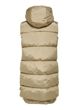 Chaleco Only Nora Puffer Beige Para Mujer