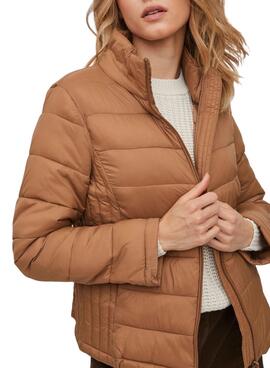 Chaqueta Vila Sibiria Acolchada Marrón Mujer