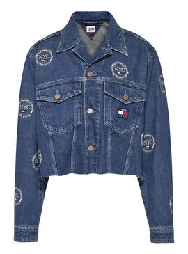 Chaqueta Vaquera Tommy Jeans Bordada Azul Mujer