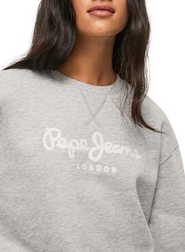 Sudadera Pepe Jeans Nanette Gris Para Mujer