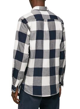 Camisa Pepe Jeans Felix Cuadros Marina Para Hombre