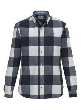 Camisa Pepe Jeans Felix Cuadros Marina Para Hombre