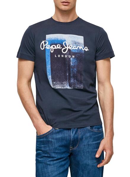Camiseta Pepe Jeans Sawer Marino Para Hombre