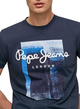 Camiseta Pepe Jeans Sawer Marino Para Hombre