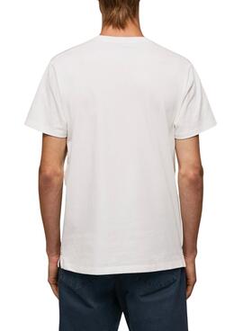 Camiseta Pepe Jeans Theo Blanca Para Hombre