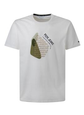 Camiseta Pepe Jeans Theo Blanca Para Hombre