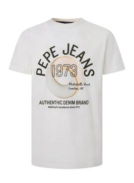 Camiseta Pepe Jeans Tycho Blanca Para Hombre