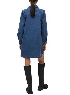 Vestido Vila Polina Mali Denim para Mujer Azul