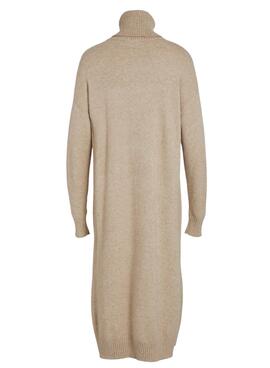 Vestido Vila Ril Roll Neck para Mujer Beige