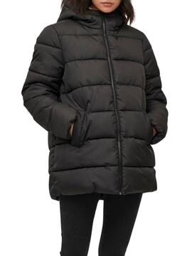 Cazadora Puffer con Capucha Vila Tate Mujer Negro