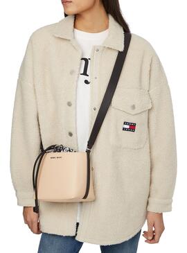 Bolso Tommy Jeans Academia Bucket Mujer Beige