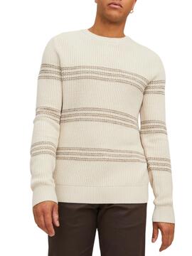 Jersey Jack and Jones Cosporty para Hombre Beige