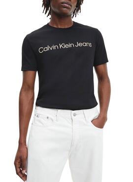 Camiseta Calvin Klein Institutional Hombre Negro