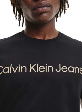 Camiseta Calvin Klein Institutional Hombre Negro