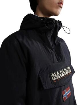 Chaqueta Anorak Napapijri Rainforest Hombre Negro