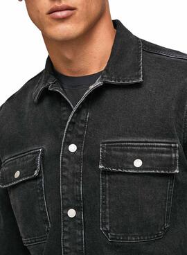 Sobrecamisa Pepe Jeans Weston Hombre Negro Denim