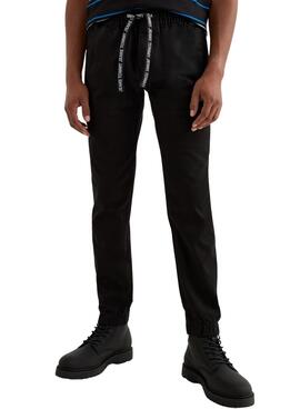 Pantalón Tommy Jeans Scanton Soft Hombre Negro