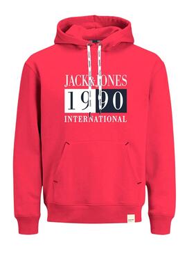 Sudadera Jack and Jones International Hombre Rojo