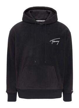 Sudadera Tommy Jeans Polar Signature Hombre Negro