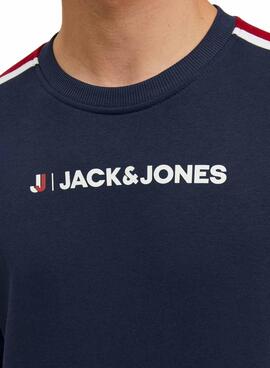 Sudadera Jack and Jones Logan para Hombre Marino