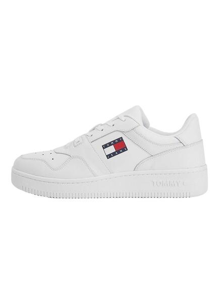 Zapatillas Jeans Basket Hombre Blanco