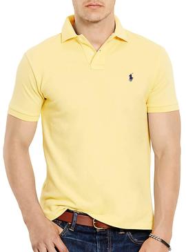 Polo Polo Ralph Lauren Custom Slim Amarillo Hombre