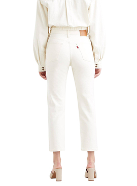 Pantalón Vaquero Levis 501 Crop Blanco para Mujer