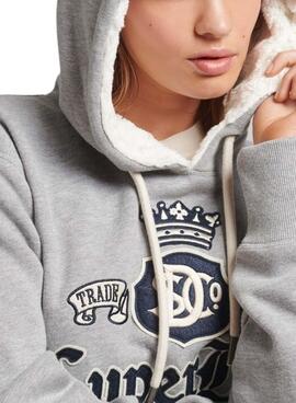 Vestido Superdry Pride In Craft Hooded Mujer Gris