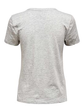 Camiseta Only Collie Gris Mujer