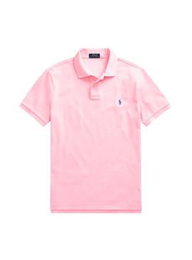 Polo Polo Ralph Lauren Custom Slim Rosa Hombre