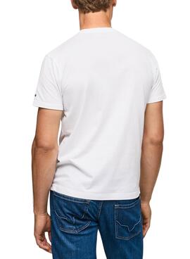 Camiseta Pepe Jeans Trey Blanca Para Hombre