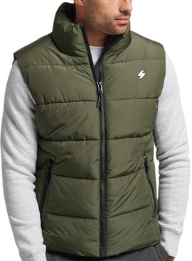 Chaleco Superdry Sports Puffer Gilet Hombre Verde