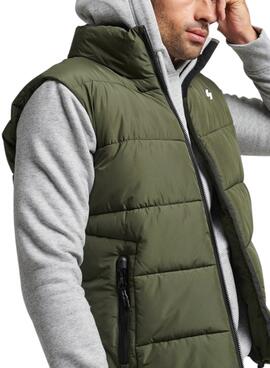 Chaleco Superdry Sports Puffer Gilet Hombre Verde