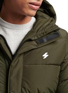 Cazadora Superdry Longline Puffer Hombre Verde